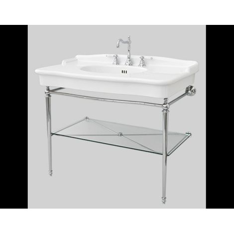 Struttura Hermitage a terra in metallo anticato con lavabo cm.