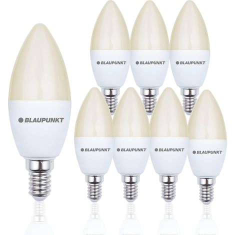 Ampoule LED Flamme E14 7W équiv. 50W 2700K Blanc chaud, Lot de 8 (1/5)
