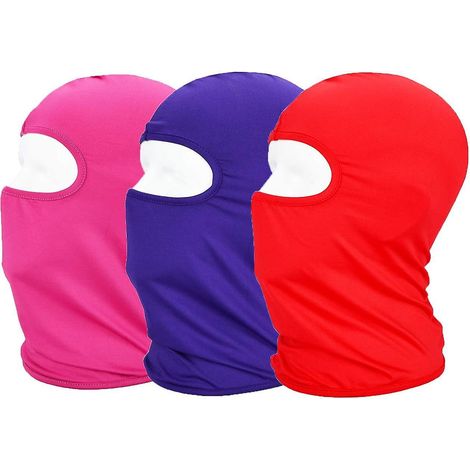 3-pcs-protection Uv Cagoule De Cyclisme Masque Lger Mince En Lycra Tissu Coupe-vent Respirant Sports D'extrieur Masque Complet (1/5)