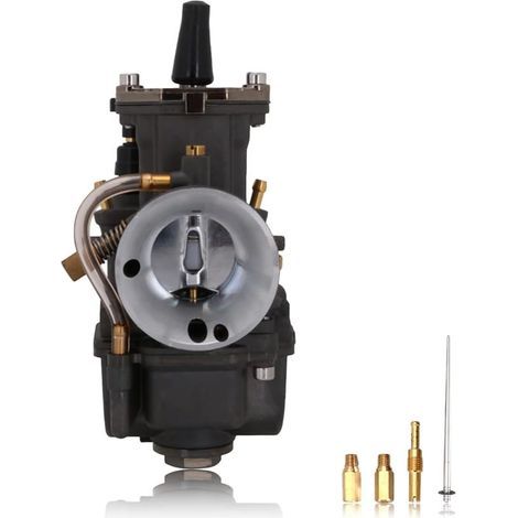 Carburatore PWK 28 mm grigio scuro, pezzo di ricambio compatibile con motori GY6 75cc 80cc 100cc 125cc, adatto a scooter e veicoli fuoristrada con motori a 2 tempi e 4 tempi (1/5)