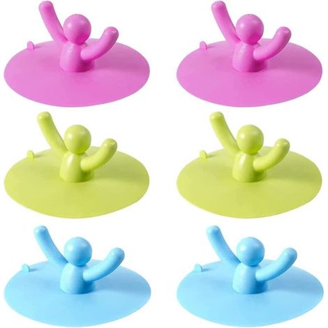 Bouchon Evier - Bouchon Vidange Silicone Universel - Pour Cuisine Salle De Bain Baignoire Blanchisserie - 6 Pièces (1/5)