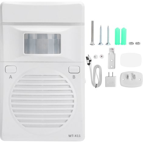Sonnette avec annonce vocale, capteur de contrôle d'accès, kit de sonnette pour magasin avec capteur de contrôle d'accès, fonction de sonnette à commande vocale-AquaForge