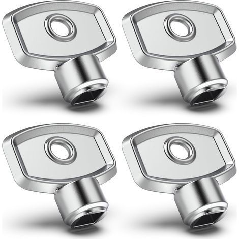 Lot de 4 Clé de purge Radiateur 5 mm Universel Zinc Nickelé Chauffage (1/5)
