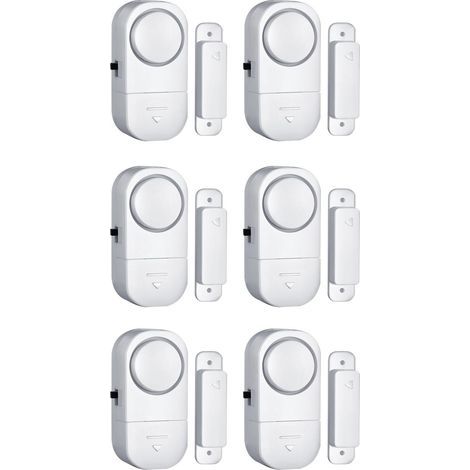 6-teiliger Tür- und Fensteralarm mit Diebstahlsicherung, drahtloser Fensteralarm, Tür- und Fensteralarm (1/5)