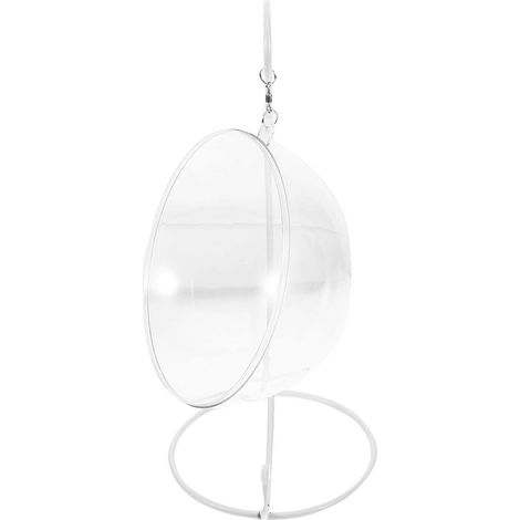 Chaise suspendue miniature compatible avec la décoration transparente en fer et plastique (1 pièce) (1/5)