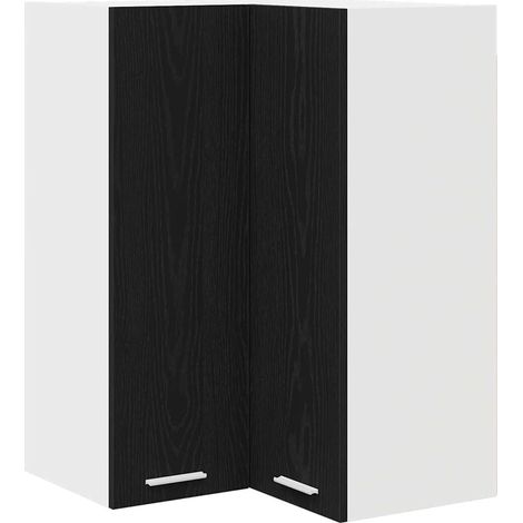 Armario colgante moderno almacenamiento optimizado 57 x 57 x 80 cm madera contrachapada negro 020053330 (1/5)