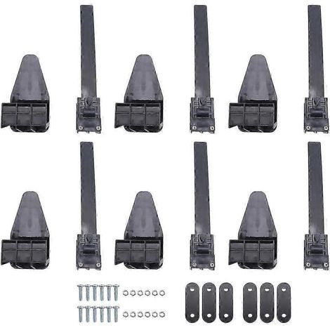 Lot de 6 bannières en vinyle avec clips, noires, pour décoration de porte de garage (fêtes, anniversaires, publicité). (1/5)