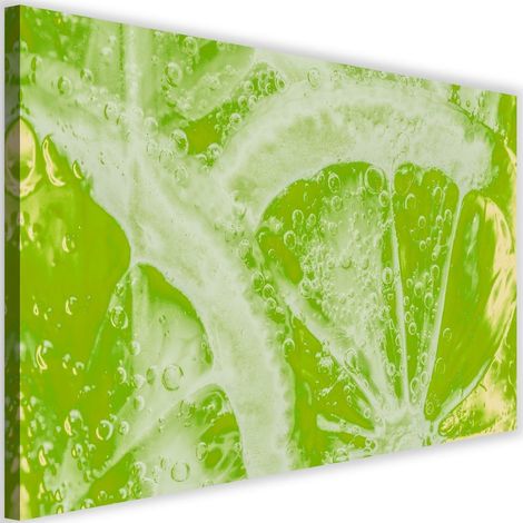Tableau déco Citrons verts en vert 60x40 (1/5)
