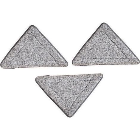 Têtes De Balai De Rechange Triangulaires 3 Pièces 25x20x20 Cm Microfibre Chenille Ultra Douce Remplaçable Nettoyage Maison La Cuisine Salle De Bain Usage Quotidien (1/5)