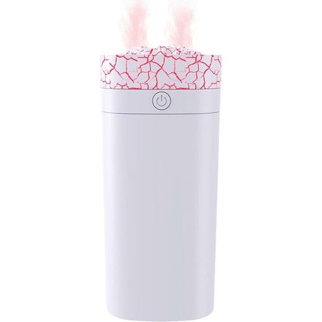 Dual Volcano Crack Humidifier, Winter Air Humidifier, Bedroom Air Purifier, Low Noise Operation, USB Rechargeable Battery, 7.7x7.7x17.1 cm For Small (1/5)