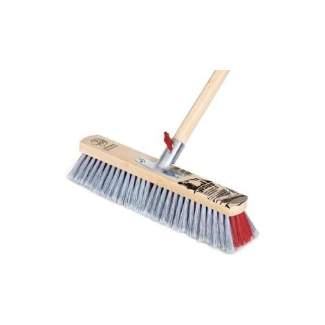 Besen URSUS Kunststoff/Holz L.400mm PP Borsten grau,Stielhalter PEGGY PERFECT (1/3)