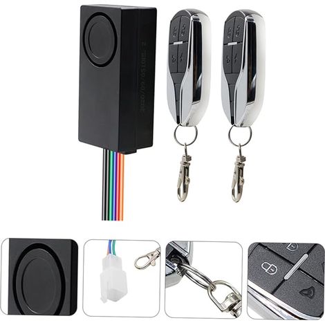 1Ensemble Système Alarme sans Fil pour avec Télécommande Alarme à Distance Verrouillage Rapide et Sonore Compatible (1/5)