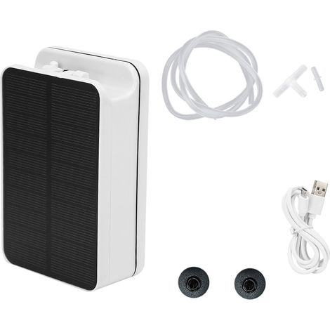 Pompe à air solaire AP002 pour aquarium et bassin à poissons, oxygénateur solaire autonome pour réservoir (1/5)