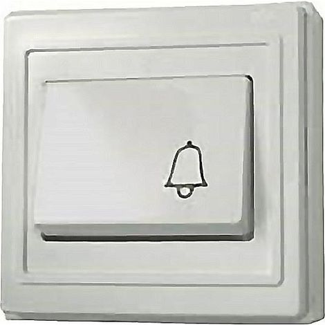 SOLERA pulsador plano c/campana 6a r1603 , Pulsador plano campana 6A 220VPara poner en con zócaloBlanco. (1/2)
