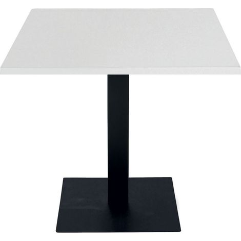 Tavolo da Ristorante Base Quadrata Antracite Piano Bianco Consumato Dimensione Tavoli: 80 x 80
