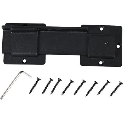 Loquet de portail basculant de 5,5 pouces avec 3 trous, robuste en acier au carbone pour clture extérieure en bois, double loquet réglable à 180° pour portail battant coulissant, porte de grange (1/4)