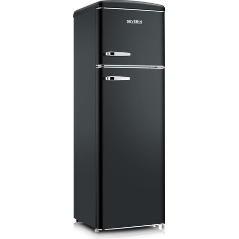 SEVERIN RKG8984 Réfrigérateur congélateur double porte rétro 246L classe D noir