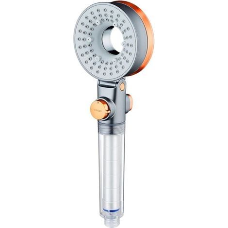 Pommeau de douche filtré avec jet portatif pour le soin de la peau et des cheveux, pommeaux de douche haute pression avec filtres pour eau dure, ensemble de pommeaux de douche Hydro Jet comprenant (1/5)