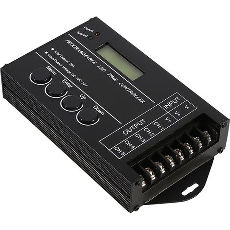 Lot programmable LED 12V/24V 20A 5 canaux, minuterie horloge, couleur réglable, câble CD USB inclus (1/5)