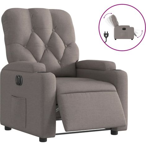 Maison Exclusive - Relaxsessel Elektrisch Taupe Stoff