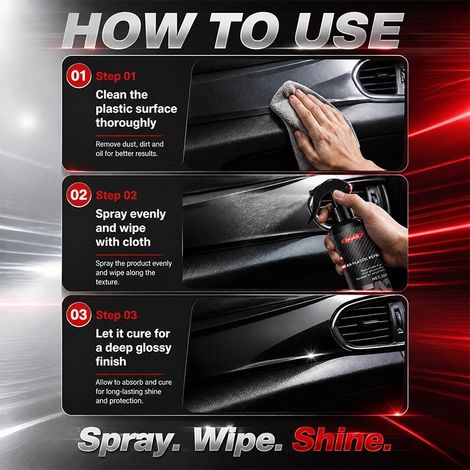 Plastic Refurbishing Agent, Plastic Parts Blackening and Restoring Agent, Instrument Panel Coating, Anti-aging Care Agent -- Plastic Refurbishing Agent -- BIEMMEDUE (1/4)