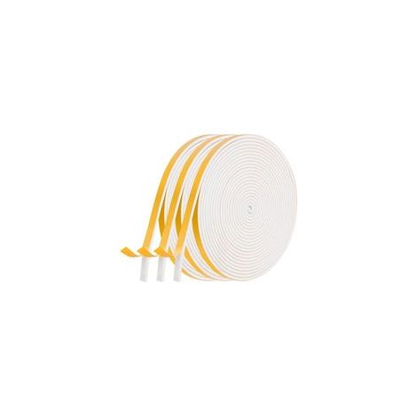 Joint Fenetre Isolation, Joint Porte Mousse Adhésif 3 Rouleaux 9 mm x 2 mm x 6 m Multi-fonction Caoutchouc Calfeutrage Joint Antichoc d'Isolation Phonique pour Meuble Protection de Climatiseur