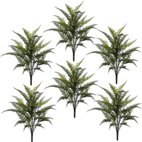 Pack of 6 x 78cm Fire Retardant Artificial Fern Foliage Branch (1/3)