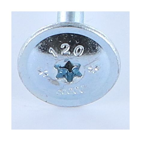 Vis bois TEKOR Tête disque TORX T40 Pointe antifendage type 17 10X160 Filetage partiel Acier zingué - 1 pièce (1/4)