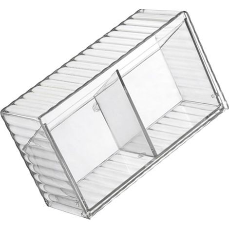 Boîte Organisateur Mural Coton Tige avec Couvercle Rangement Pratique pour Salle de Bain et Bureau Boîte Transparent Antipoussière pour et Cosmétiques (1/5)
