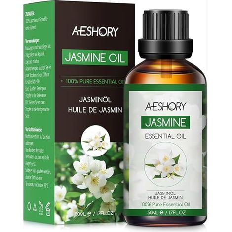 Huile Essentielle de Jasmin, de pour Diffuseur, Parfumées Aromathérapie Massage, Bain, Soins, Détendre, Apaiser