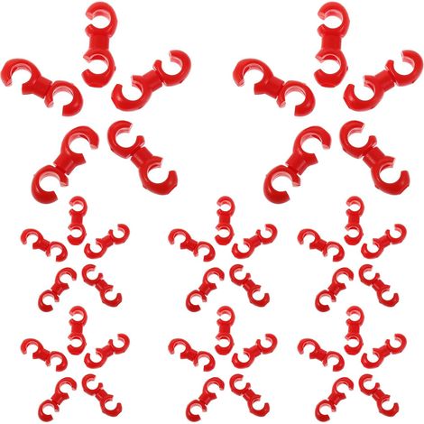 Confezione da 60 fascette a S per cavi freno da mountain bike, robuste fascette in plastica rossa, organizer per cavi freno di MTB e bici da strada, accessori pratici.