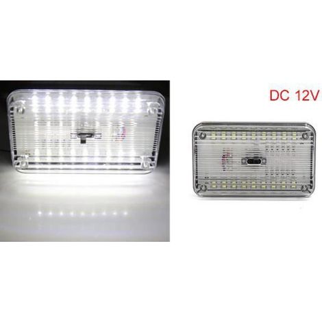 Plafonnier LED - - DC 12V - 36 SMD - Intérieur - Plastique Noir (1/3)