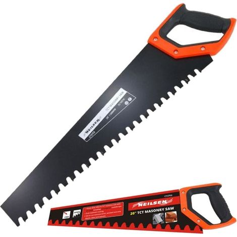 Masonry Saw Handsaw TCT 20"" 500MM Soft Grip Handle Brick Concrete Block CT3753 (1/2)