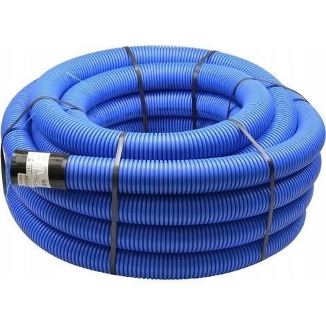 Tubo corrugado para puesta a tierra, azul, con mando a distancia, 40 mm, 40/32, 25 m, UV (1/4)