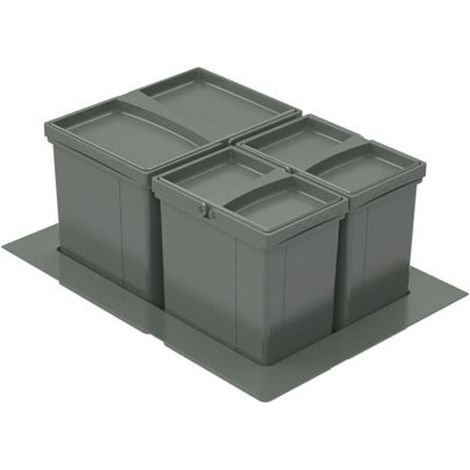 WESCO Einbau-Abfallsammler Pullboy Versa 265 K/600-3, Höhe 265 mm (1/2)