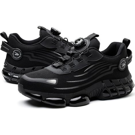 Chaussures de sécurité anti-écrasement et anti-perforation, chaussures de sécurité à lacets et boucle rotative, chaussures de sécurité respirantes pour le vol, chaussures de sécurité pour les sports e (1/5)