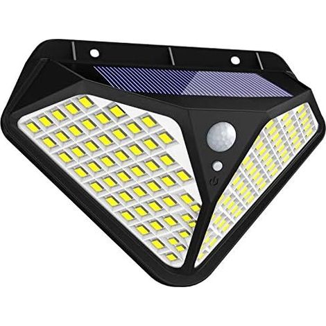 MINKUROW Luces Solares, [102 Led Pack De 1] Luces Solares Para Exteriores Focos Solares Para Exteriores Con Sensor De Movimiento Impermeable De 270° Con 3 Modos De Iluminación Luz Solar Impermeable Pa (1/5)