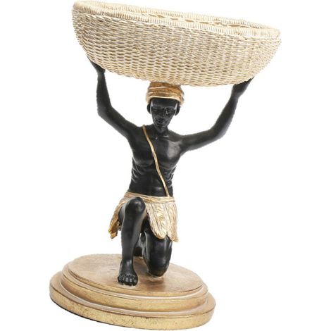 Figurilla de un hombre africano, esculturas decorativas, estatua