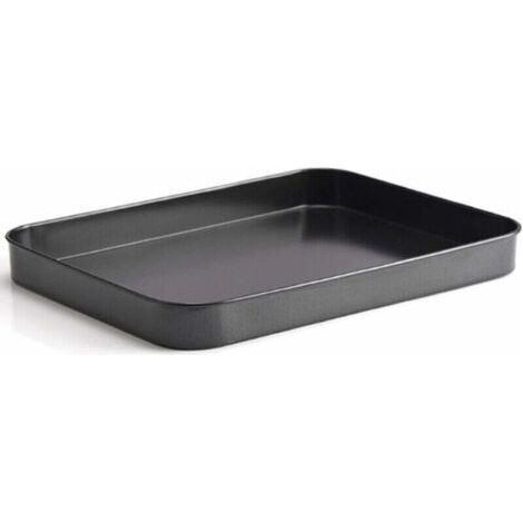BUNTHAUS Mini plaque de cuisson en acier inoxydable - Petit moule à four - Rectangulaire - Pour pâtisserie, cuisson et service - 24,6 x 18,8 x 2,3 cm (1/4)