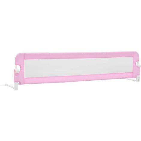 Sicherheitsbarriere für Kinderbett Rosa 180x42 cm Polyester