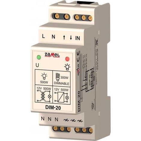 Interruttore zamel dim-20 capacità 30-500W tensione 230V (1/3)