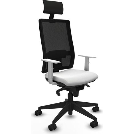 Piqueras y Crespo 4B066N1 Chaise de bureau blanc ergonomique (1/3)
