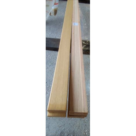 10 COPRIFILI PORTA MOSTRINE sp.mm10x70x2250 Impiallacciati Rovere Verniciati