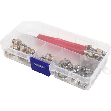 Kit de 41 pièces de noyaux de valve AC avec outil de dépose, R12 R134a, pour réfrigération automobile, compatible avec la plupart des véhicules (1/5)