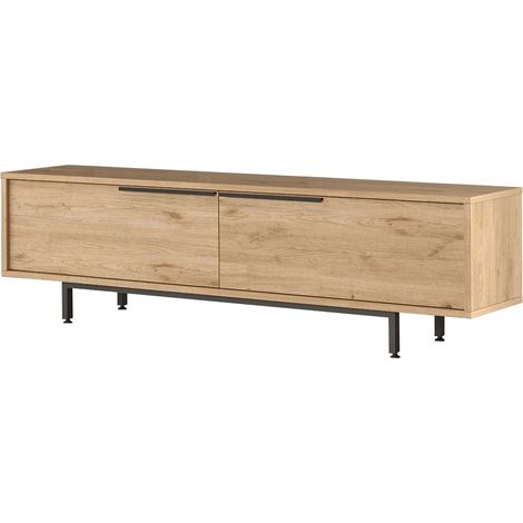 Porta TV in legno "Calvin" - 160 x 35 x 45 cm - Marrone