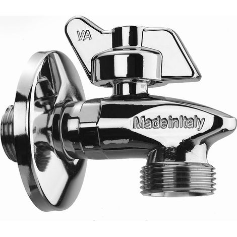 Rubinetto lavatrice a sfera squalo con maniglia ottone 1/2x3/4