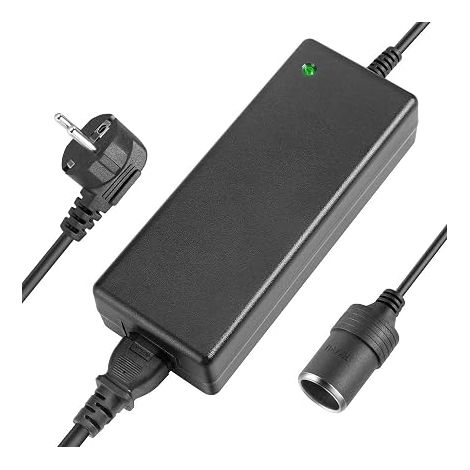 Chargeur Secteur 10A 120W AC à DC Adaptateur, 220V 12V Convertisseur Électronique Prise d'Allume Cigare de Voiture 100-240V, Secteur Transformateur Convertisseur Gonfleur Pneu/Aspirateur (1/3)