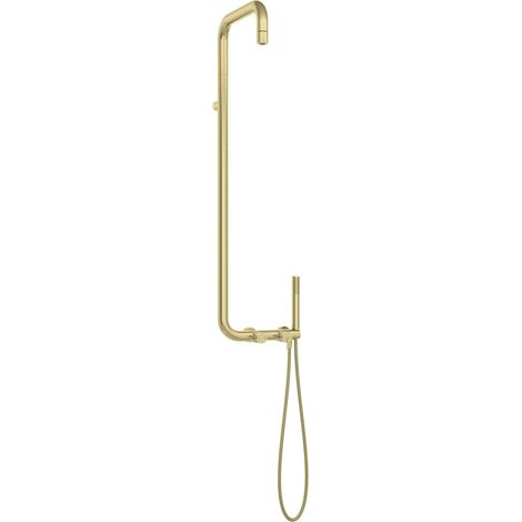 Doccia a pioggia con miscelatore, finitura oro spazzolato, NQS R4XM (1/5)