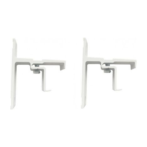 Support de tringle 24x16mm platine 70mm saillie 40mm  blanc CESSOT 2 pièces
