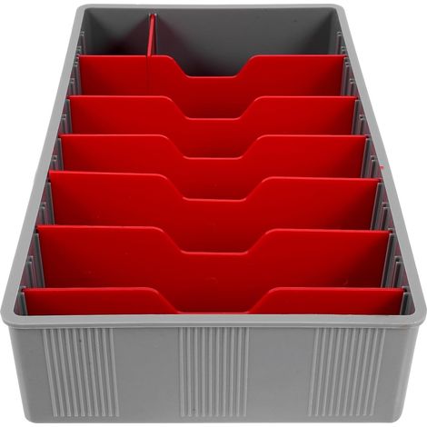 Caisse à Monnaie Compartiments Tiroir Caisse Rangement Organisé pour Commerce Bureau Supermarché Rouge avec Séparateurs Amovibles (1/5)